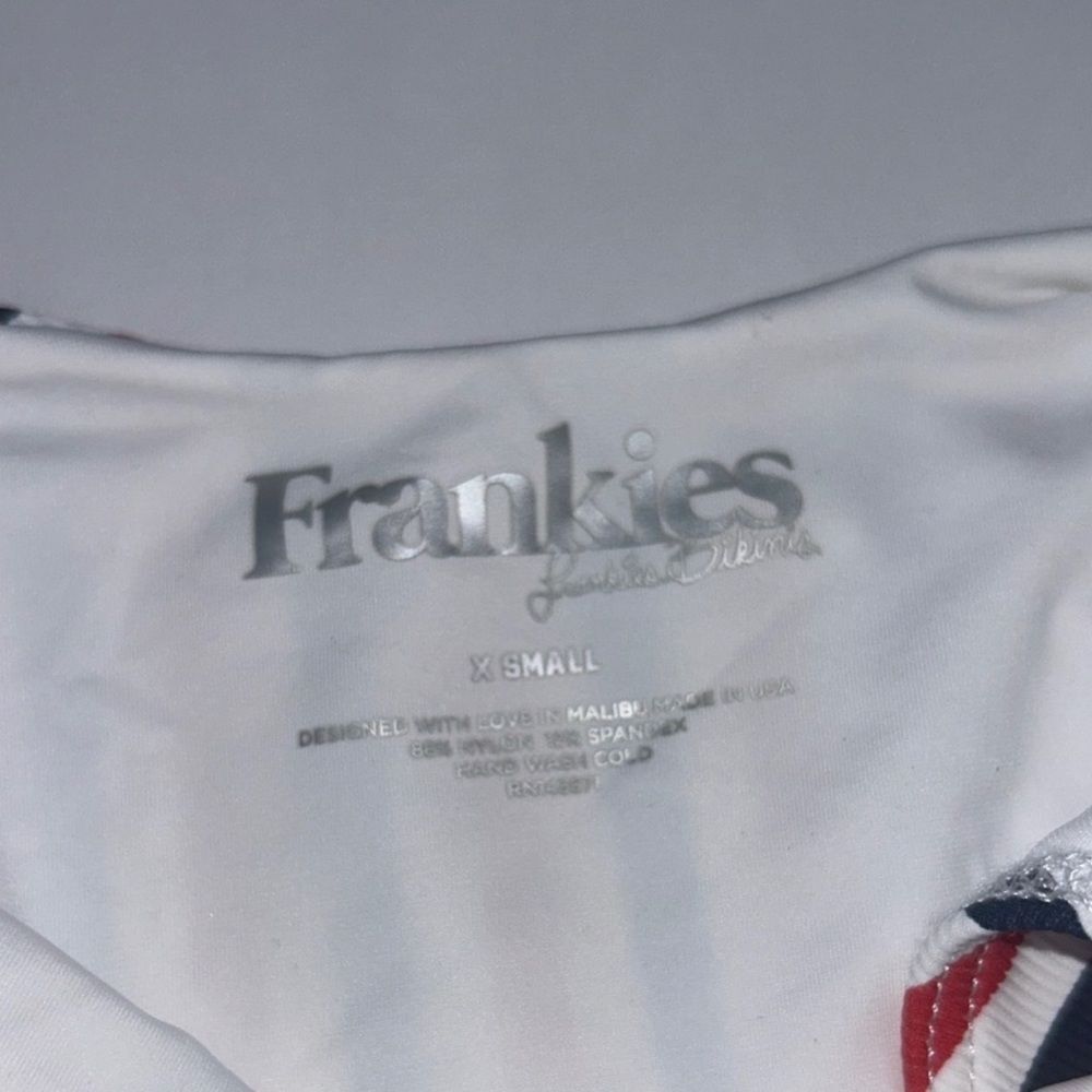 NWOT Frankie’s Bikinis Janelle Striped One Piece Suit in Americana Size XS - Picture 13 of 14